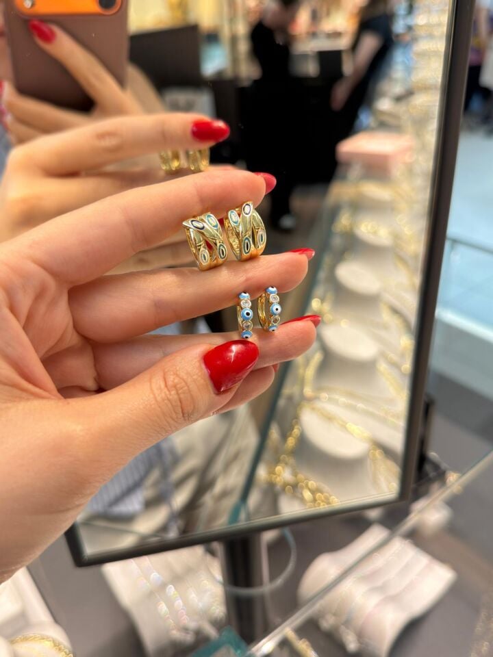 Luzzo Gold Nazar Küpeler