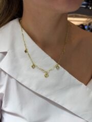 Yonca Charm Detaylı Bileklik Ve Kolye