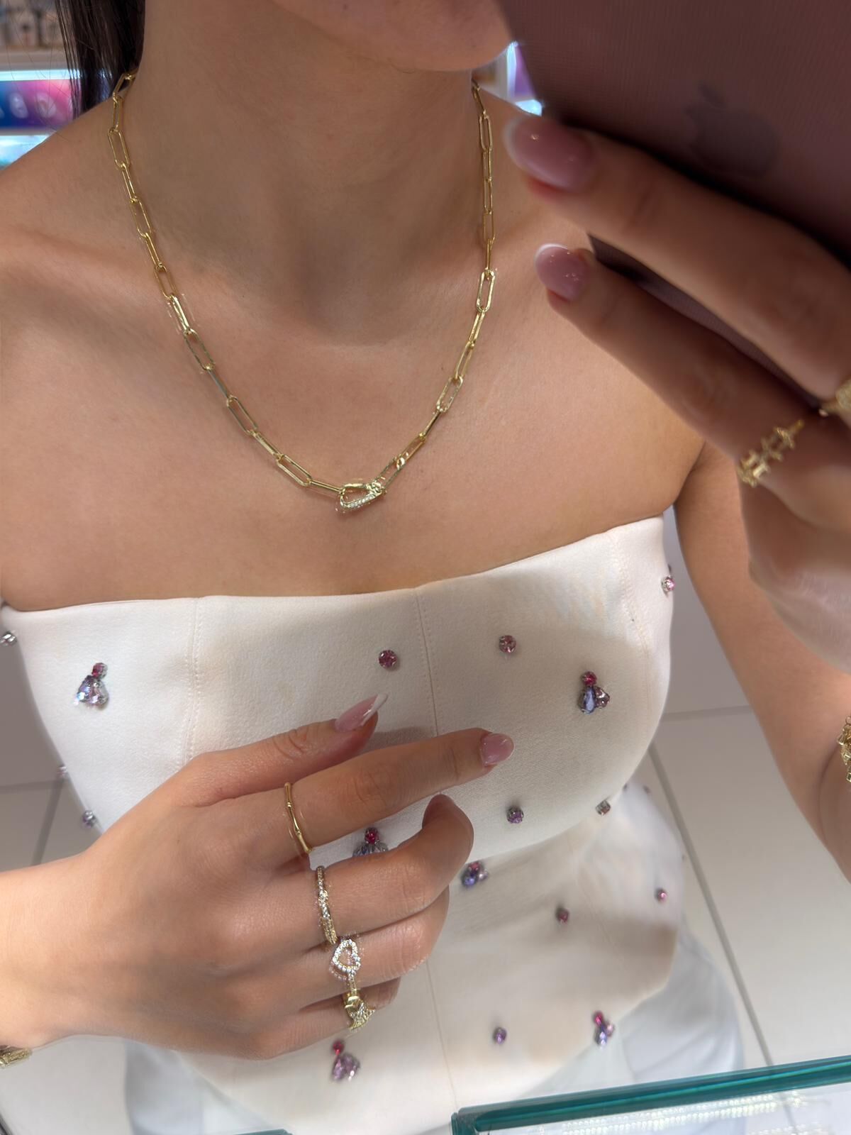 Kilit Detaylı Ataç Kolye