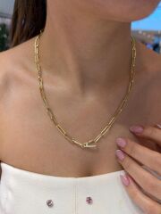 Kilit Detaylı Ataç Kolye