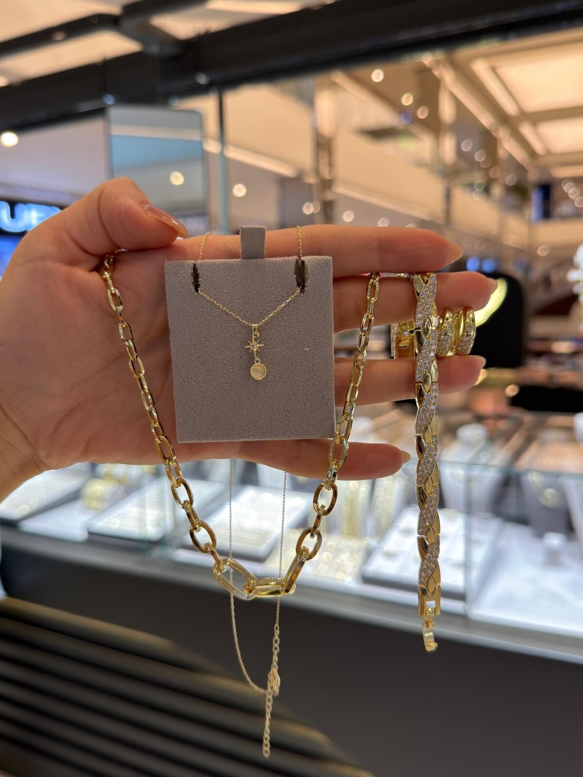 Gold Kuyum İşçilik Kolye Bileklik Küpe Set