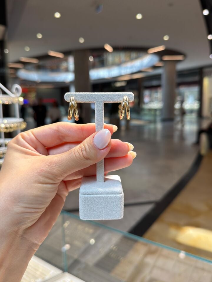Gold Çizgi Küpe