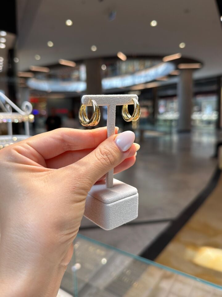Gold Çizgi Küpe