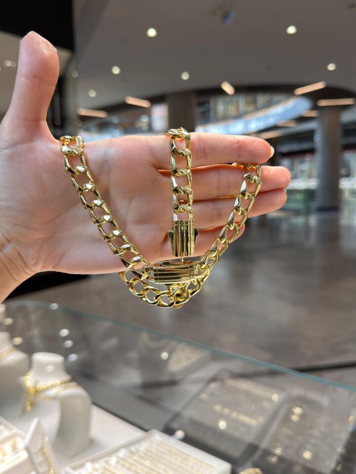 Gold Taşsız Gurmet Kolye Ve Bileklik