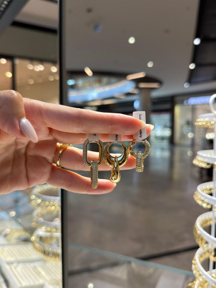 Gold Tasarım Küpeler