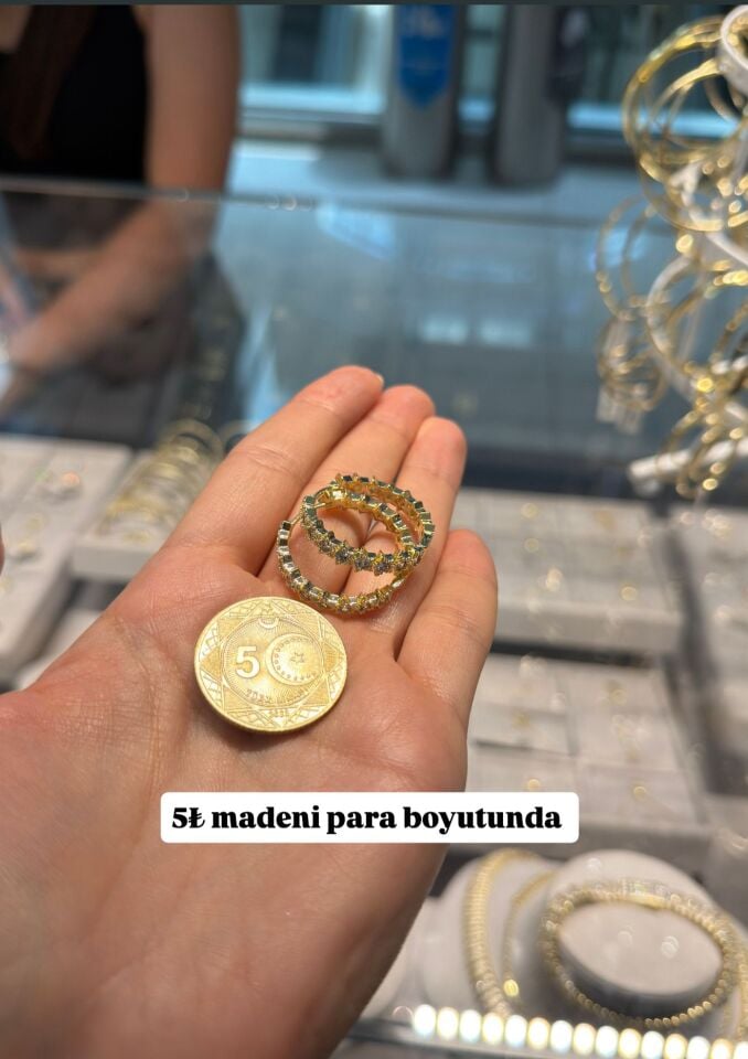Luzzo Gold Yıldız Küpe