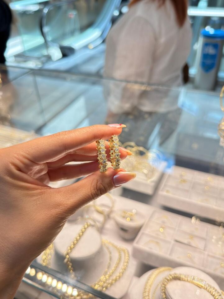 Luzzo Gold Yıldız Küpe