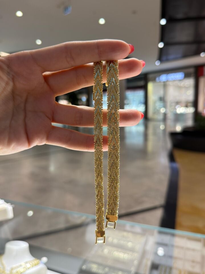 Tasarım Gold Taşsız Bileklikler