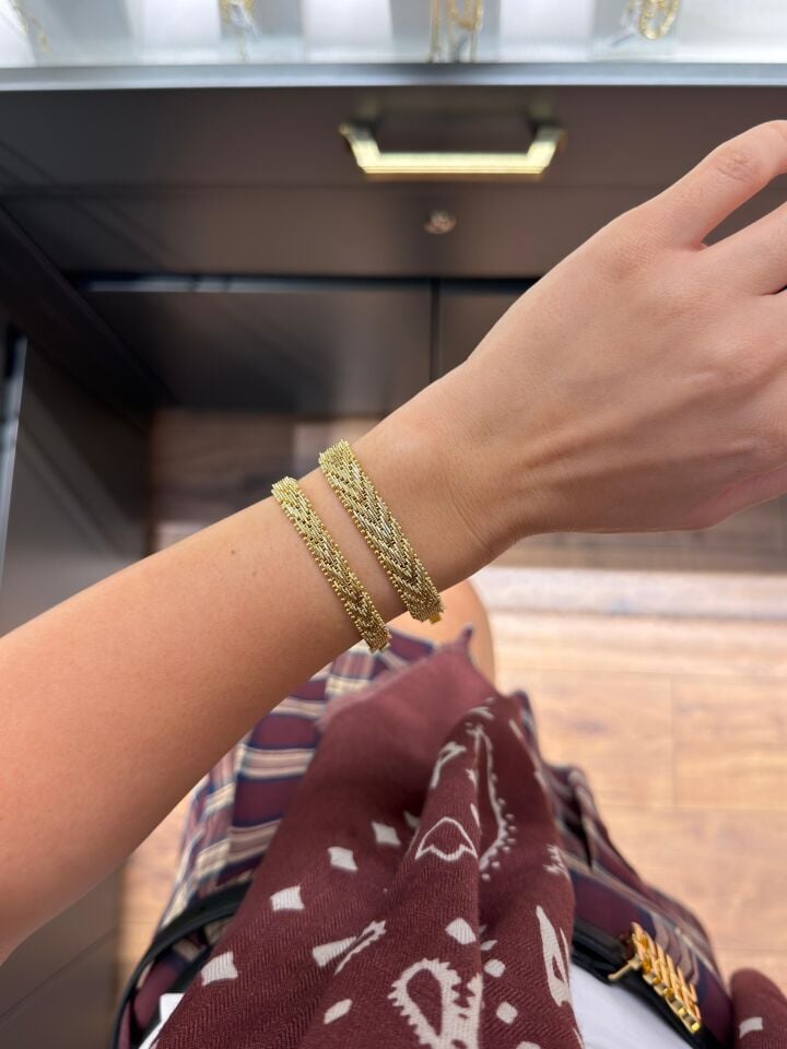 Tasarım Gold Taşsız Bileklikler